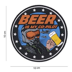 Klett Patch 3D PVC No.9064 Beer is my Co-pilot 10 x 10